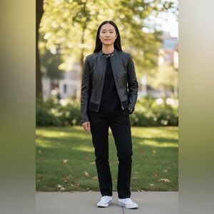 Vero Moda Black Faux Leather Jacket for Women